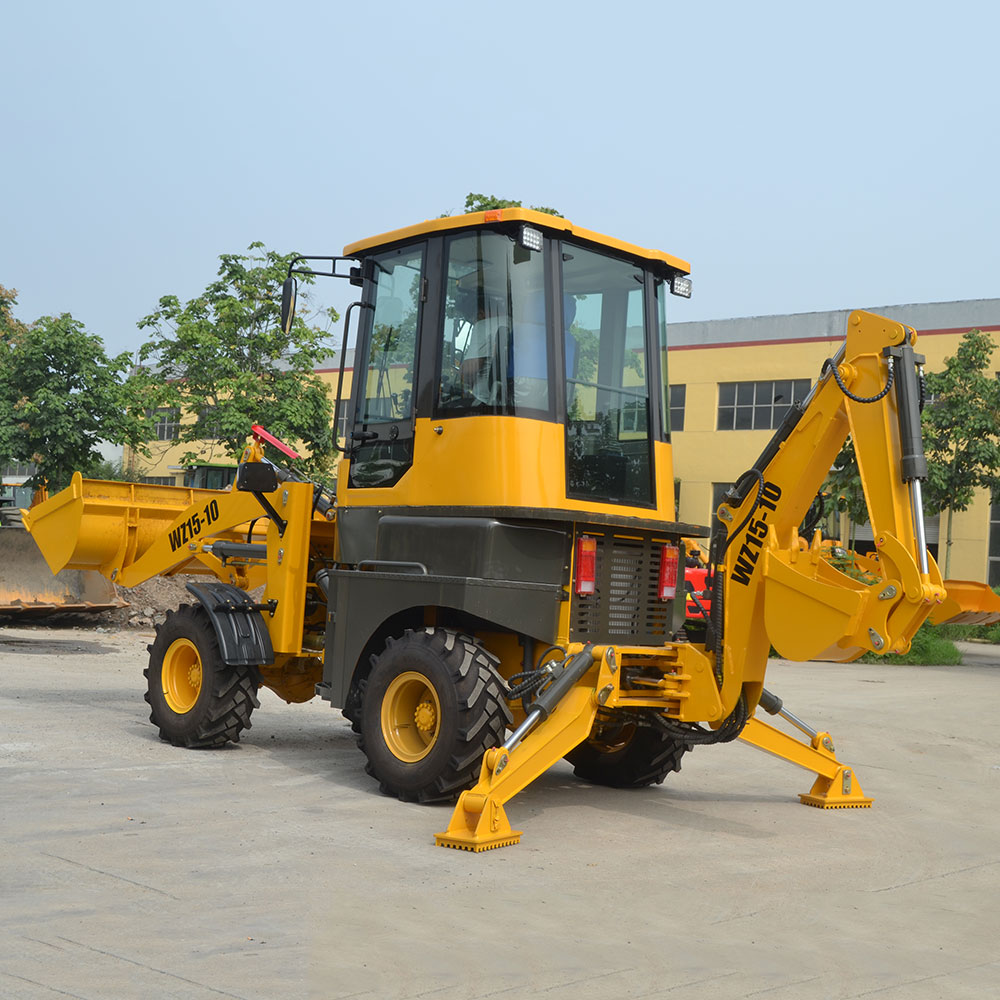 loader and backhoe 4wd with auger drilling rig