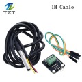 TZT DS1820 Stainless steel package Waterproof DS18b20 temperature probe temperature sensor 18B20 For Arduino