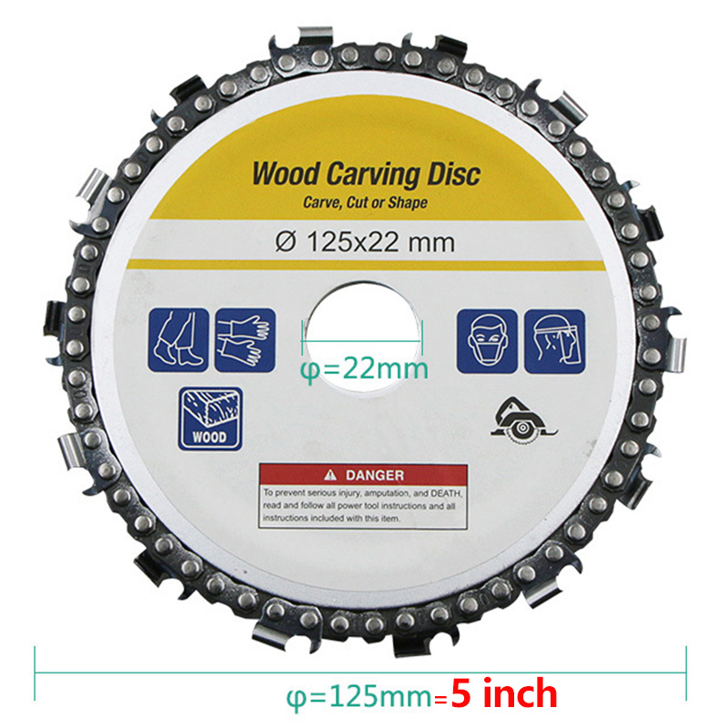 4/4.5/5 inch Grinder Disc and Chain Fine Abrasive Cut Chain 100/115/125 Angle Grinder Wood Carving Disc Cutting Shape