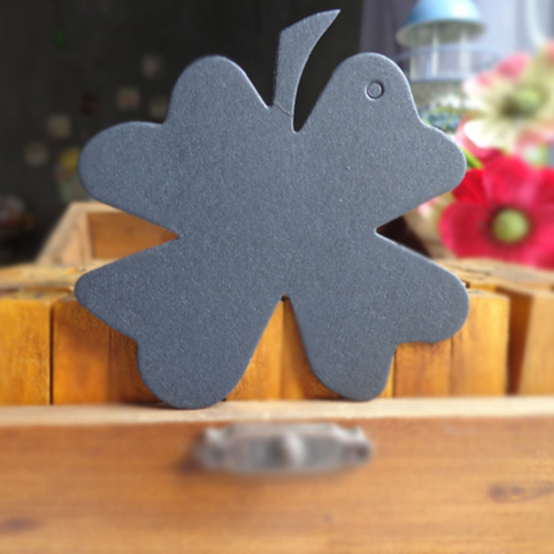 100pcs Irregular Clover Shape Blank Card Bookmark Gift Tags DIY Stationery Creative Price Label Wood Hang Tags Office Supplies