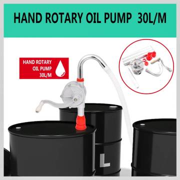 32mm 30L/min Heavy Drum Rotary Manual Hand Pump Diesel Fuel Oil Gas Transfer Tool Oil Fuel Barrel Heavy Duty Aluminum Pump