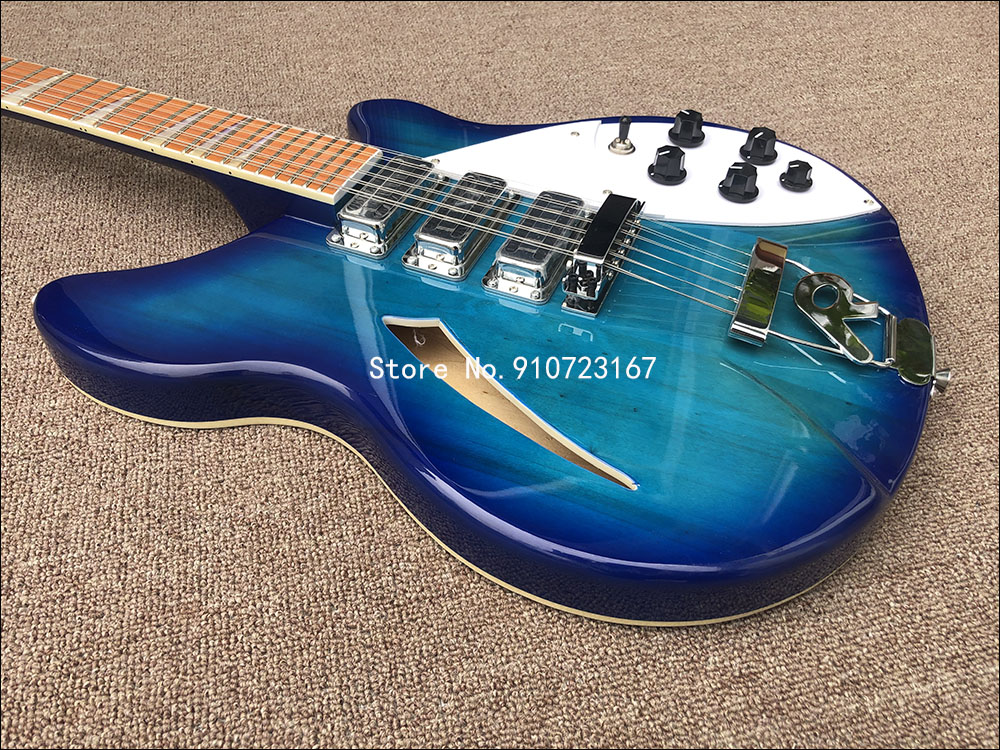 2020 High quality 12 String Electric Guitar,Ricken 360 Blue burst paint Electric Guitar,free shipping