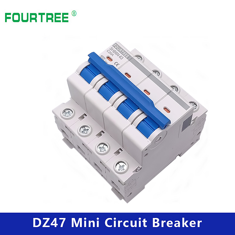 Din Rail Mini Circuit Breaker 4 Pole 400V~ Household Air Switch Distribution Box Mechanical Equipment Motor Protection 72mm MCB