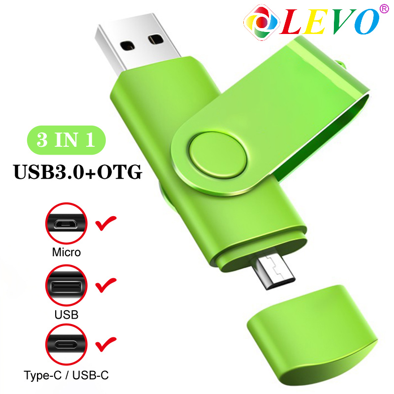 3 in1 OTG Usb Flash Drive 16GB 32GB pen drive 64GB 128gb memory stick 3.0 type c usb flash Pendrive for Android phone