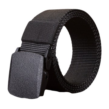 Tactical Canvas Belt Hiking Camping Sport Waist Belt with Plastic Buckle Adjustable Outdoor Belt For Women man #YL5