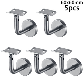 5pcs Handrail Brackets Stainless Steel Wall Mount Stair Handrail Brackets Bent Support Railing For Restaurant Office Building