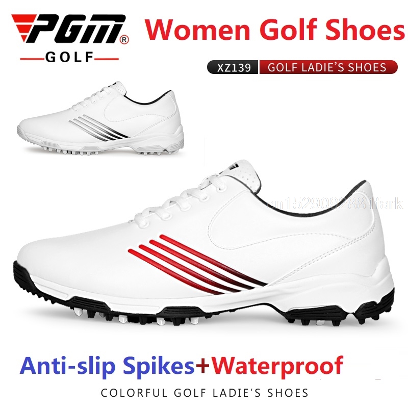 PGM Women Golf Shoes Waterproof Non-slip Sneakers Ladies Leisure Fixed Nail Breathable Sports Golf Shoes Trainers