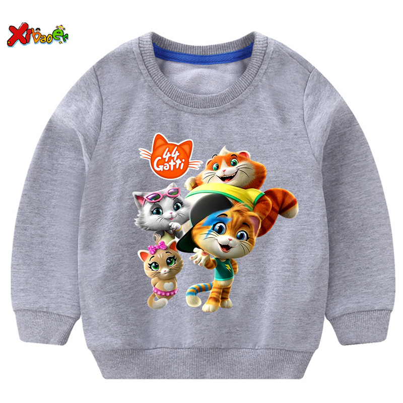 boy Clothing Sweatshirt kids Clothes Sport Casual Outfits Toddler Baby Hoodies Sweatshirts 44 Cool Cats T Shirt birthday present