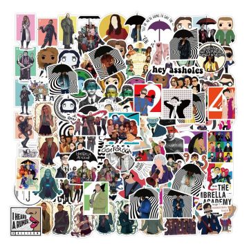 50/100Pcs/pack The Umbrella Academy Classic TV Show Graffiti Stickers For Skateboard Box Computer Notebook Car Children's Toys