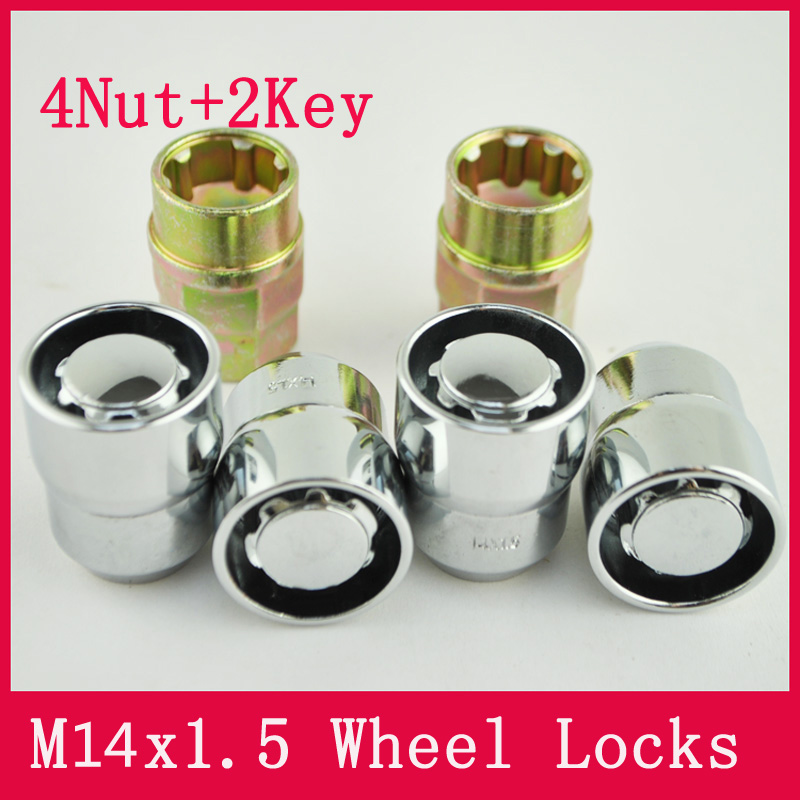 1Set 2KEYS M14x1.5 1.50 WHEELS RIMS Lug Nuts WHEEL LOCKS ANTI SHEFT Nut For Byd S6 S7