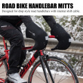 ROCKBROS Winter Cycling Bar Gloves Windproof Keep Warm Road Bicycle Handlebar Mitts Cycling MTB Mountain Bike Gloves Mitt