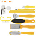 16pcs/10pcs/8pcs/5pcs Stainless Steel Foot File Scraper Heel Hard Skin Remover Multifunctional Pedicure Feet Care Tools