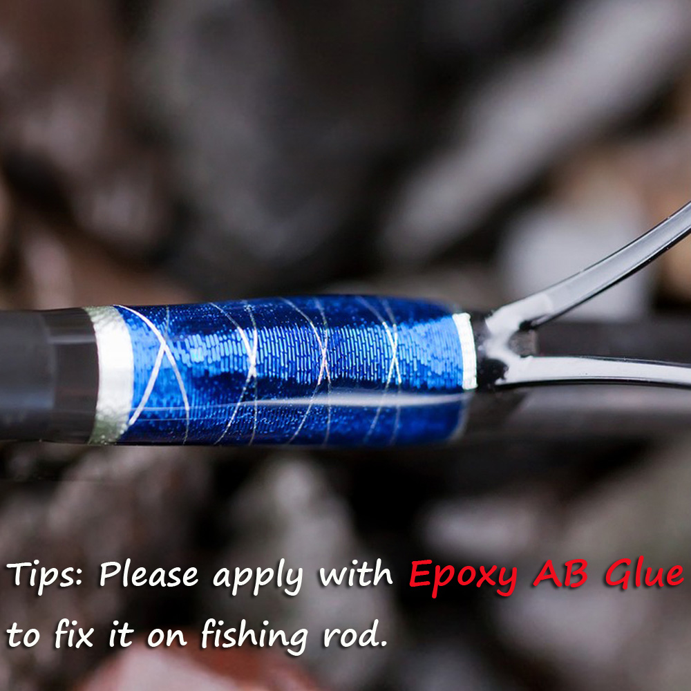 Wifreo 100 yards/spool Metallic Guide Rod Building Wrapping Fishing Line Thread Strong Nylon Fibers Nymph Midge Jig Hook Tying