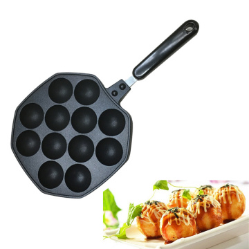 12-Holes Takoyaki Octopus Pan Maker Cake Pops Maker Cake Cook Tools No-Stick Mold Pan Maker Japanese Takoyaki Pancake Maker