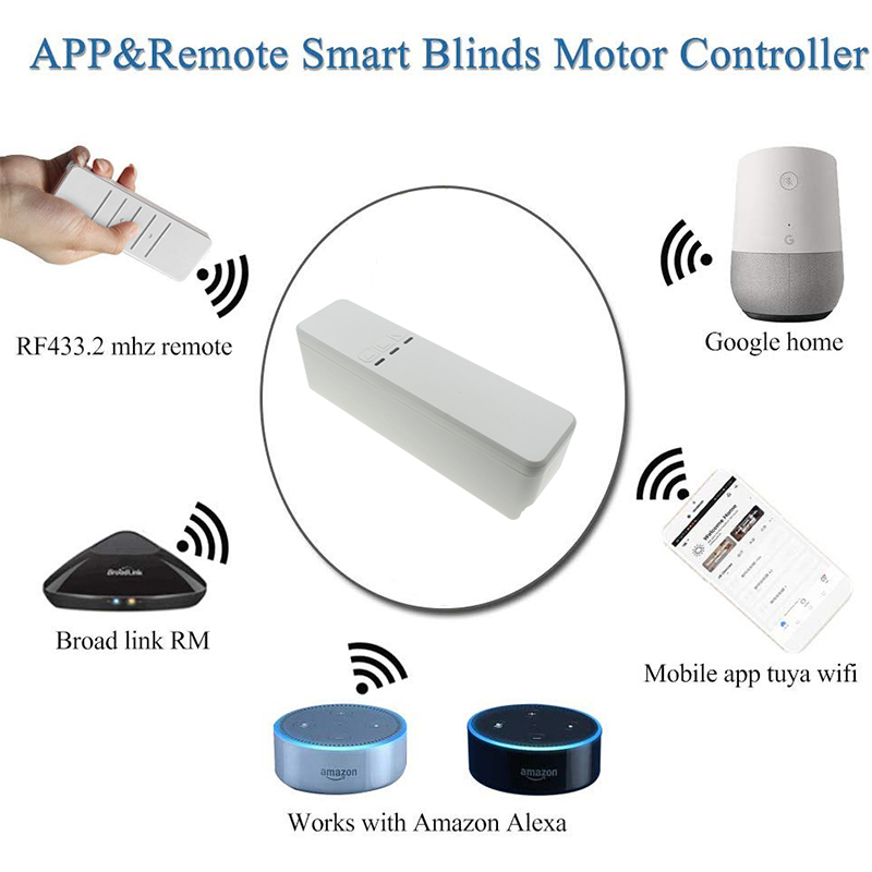 Tuya Home Smart Home WiFi Roller Blind Driver Blinds Rope Pull Curtain Automation Controller Works With Alexa Google Assistant