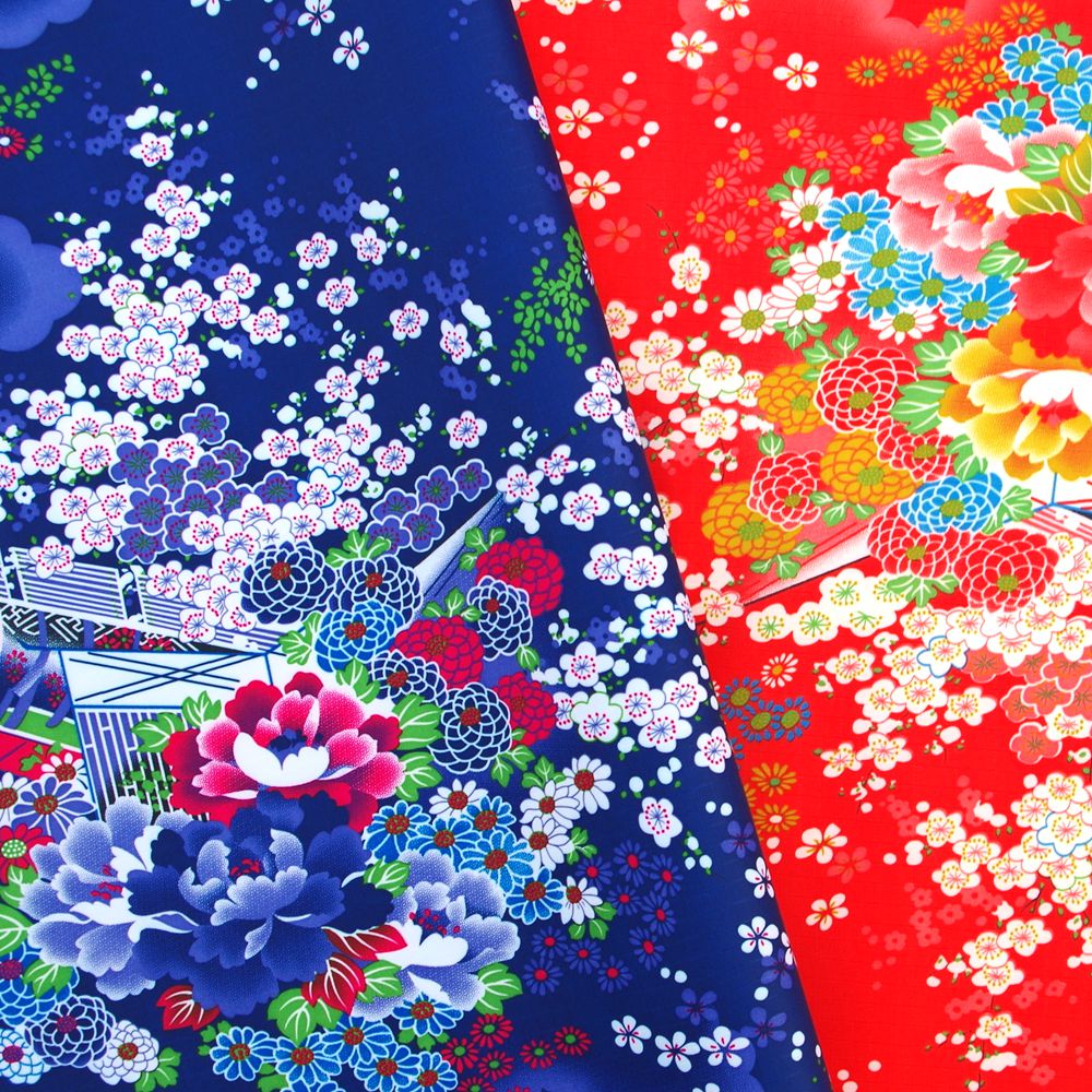 Polyester/PVC coated Waterproof Fabric for bag,handmaking - Flower collection (G04)