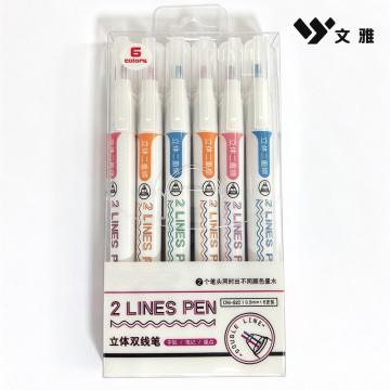 Professional Double Line Outline Marker Pen