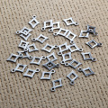 5pcs/lot 14*10mm Stainless Steel He hollow rhombus Charms For Bracelet Jewelry Making Metal Round Charms Diy Pendan Accessories
