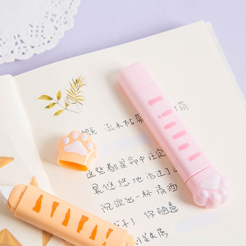Cute Cat Paw Roller Glue Correction Tape Stationery Corrector Student Altered
