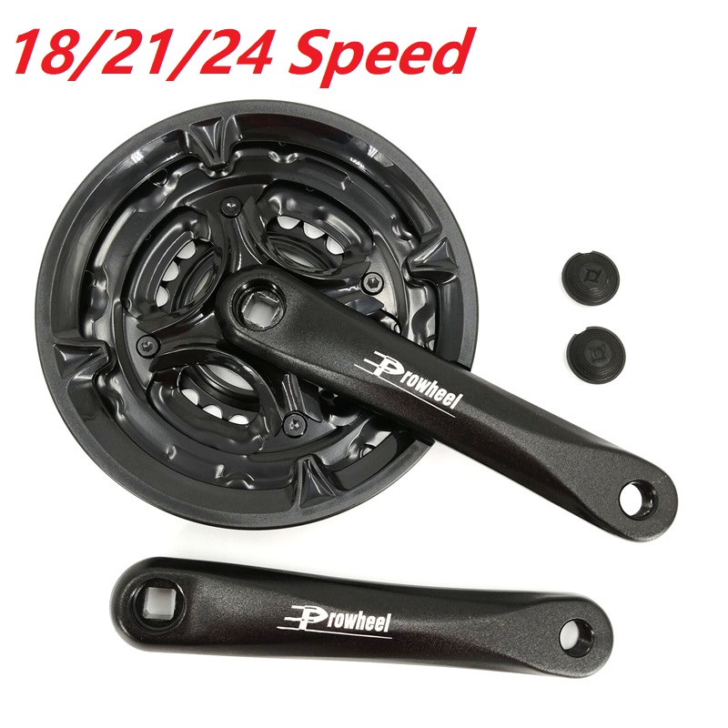 6-7-8 Speed MTB Mountain Bike Crankset 42-34-24T Chainwheel Chainring 170mm Crank 18-21-27 Speed Bicycle Part