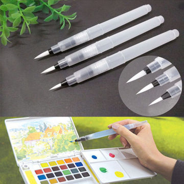 3PCS/pack Portable Soft Brush Pen Ink Water Color Calligraphy for Beginner Painting Reusable S M L Painting Drawing Art Supplies