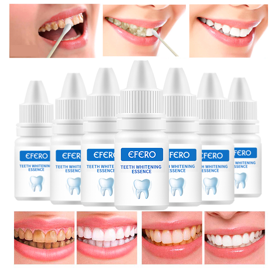 EFERO 2pcs Teeth Whitening Oral Hygiene Care Serum Clean Stains Plaque Tooth Bleaching Essence Whitening Serum Dental Products