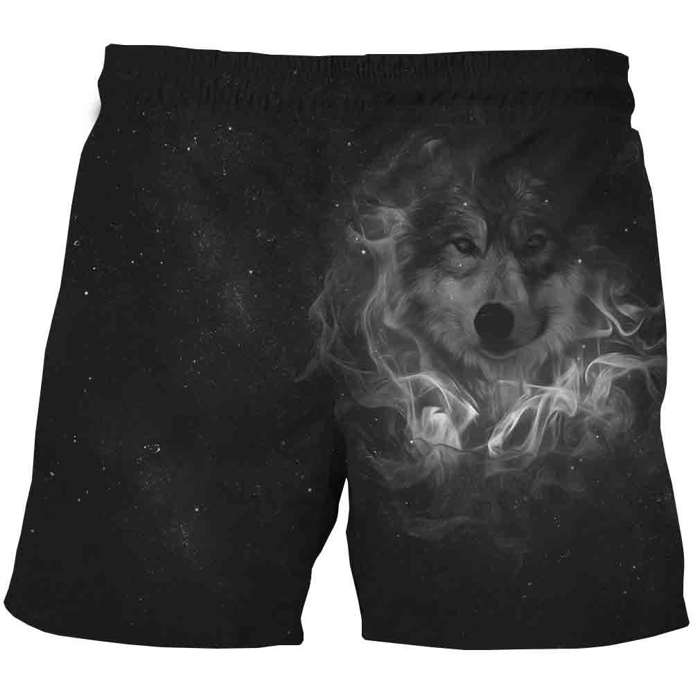 Wolf Starry Sky Streetwear Shorts Boys Shorts Kids cool Shorts 3D printing Children Summer Shorts Casual Pants Comfortable