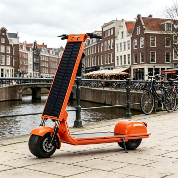 Solar Energy Driven Kick Scooter
