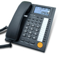 Wall Mountable Telephone Desktop Corded Landline Phone with 11 Fast Dial, Automatic Take-up, Ringtone Switch, Dual Interface