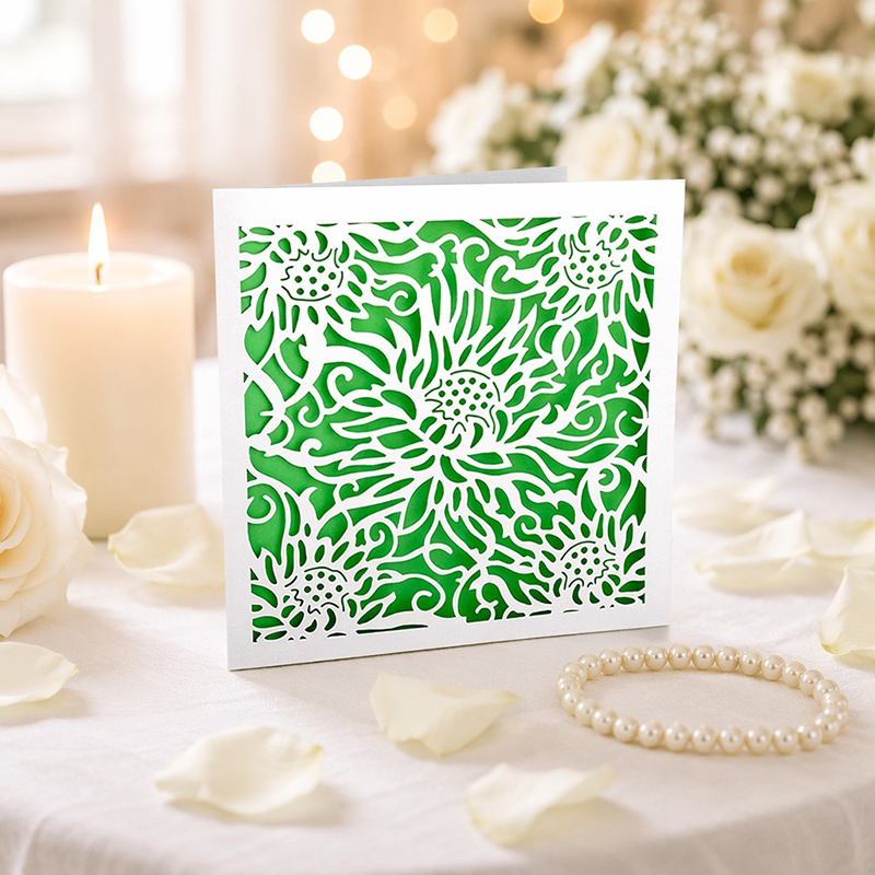 laser cut wedding card