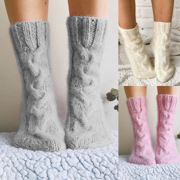 Women Warm Winter Slipper Socks Knit Socks Gift Winter Baby Sock Non Slip Home Thermal Short Sock Christmas Holders Women