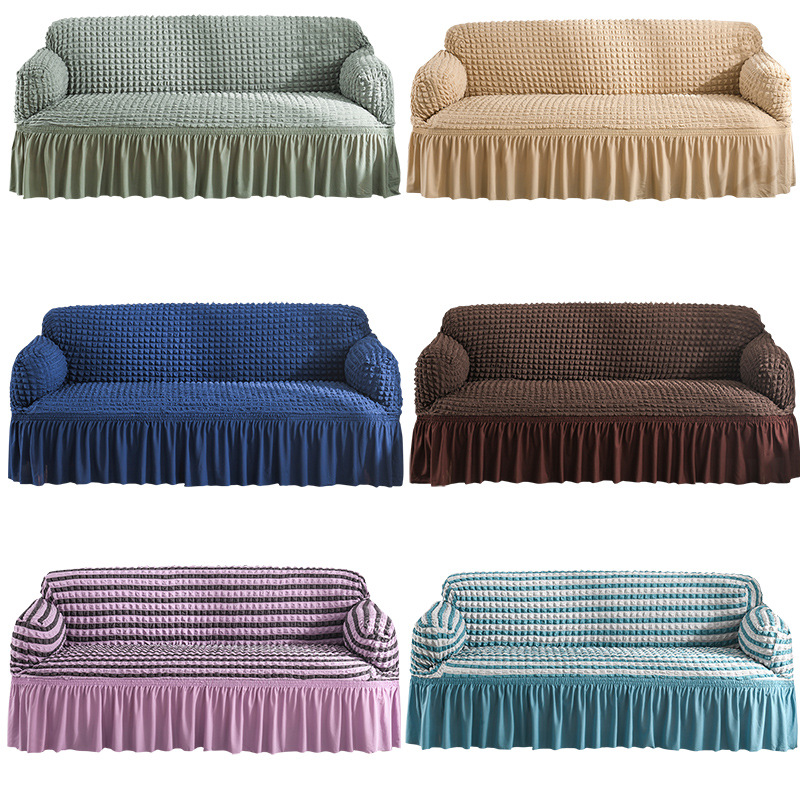 13colors Plush Fabirc Elastic Sofa Cover Cotton Solid Color Universal Sofa Covers for Living Room Stretch Slipcover Couch Cover