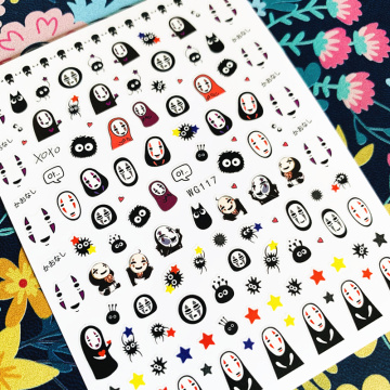 Newest WG-167 Cartoon lion mouse 3d nail art sticker nail decal stamping export japan designs rhinestones decorations