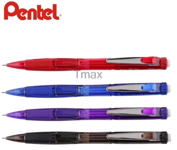 6 Pcs Pentel PD275 Mechanical Pencil 0.5mm side automatic pencil eraser Japan 4 Colors Writing Supplies Office & School Supplie