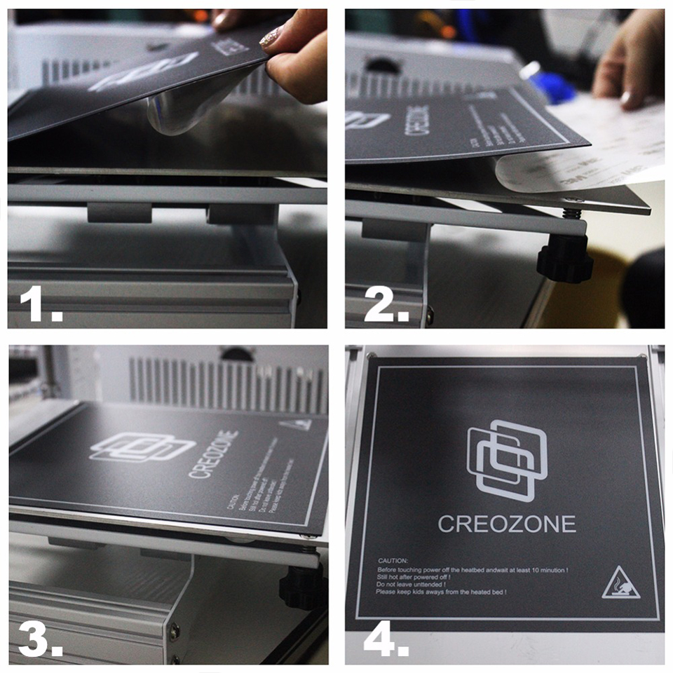 CREOZONE B2 1pcs 220x220mm 3D Printing Surface Build Sheet Plate Heat Hot Bed Sticker 3D Printer Parts Printing Platform Sticker