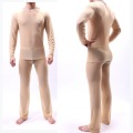 Sexy Men Undershirts Sets Ice Silk Transparent Long Sleeve Tops Trousers Gay Night Club Sex Costume T Shirts Pants Underwear 2XL