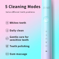 Seago Ultrasonic Sonic Electric Toothbrush Powerful USB Rechargeable Tooth Brush Adult Electronic IPX7 5 Modes With 3 Heads