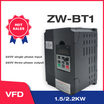VFD Converter 60hz to 50hz 1.5KW/2.2KW 220V IN and 220V 3P OUT Variable Frequency Inverter Drive Inverter ZW-BT1 Free-Shipping