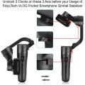 Used Feiyu VLOG Pocket 3-Axis Handheld Gimbal Stabilizer for iPhone/Huawei/Samsung/Xiaomi, Small&Light&Foldable