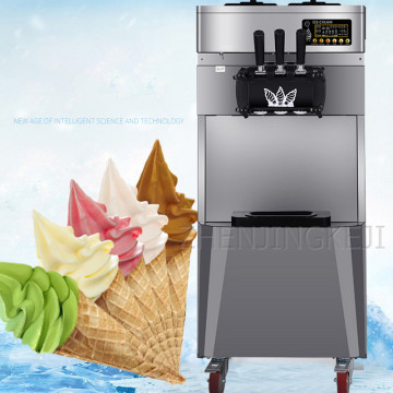 Vertical Ice Cream Machine Commercial 48L/H Output Ice Cream Maker Double Compressor 220V/3800W Sweet Cone Freezing Equipment