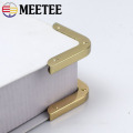 2/4pcs Meetee 40mm Bag Corner with Screw Decoration Hardware Accessories for Handbag Edge Protection Metal Hook Buckle BF215