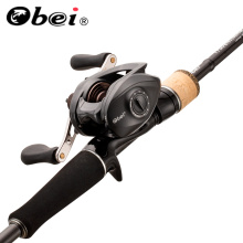Obei Travelfising Casting Fishing Rod And Fishing Reel Combo 1.98/2.1/2.4m Lure Bass Travel Rod Baitcasting Carp Reel