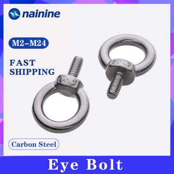 DIN580 [M3-M24] Eye Bolt 304 Stainless Steel Marine Lifting Eye Screws Ring Loop Hole for Cable Rope Eye Bolt A011