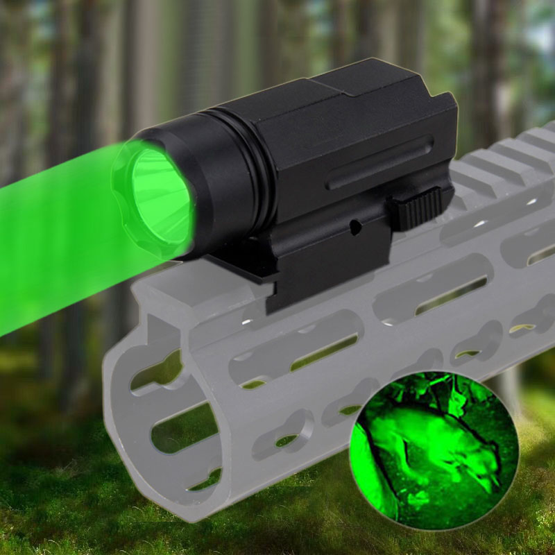 Airsoft Mini Pistol Gun Light QD Quick Detach Handgun Flashlight Tactical LED Rifle Weapon Torch for 20mm Rail Glock 17 19 18C