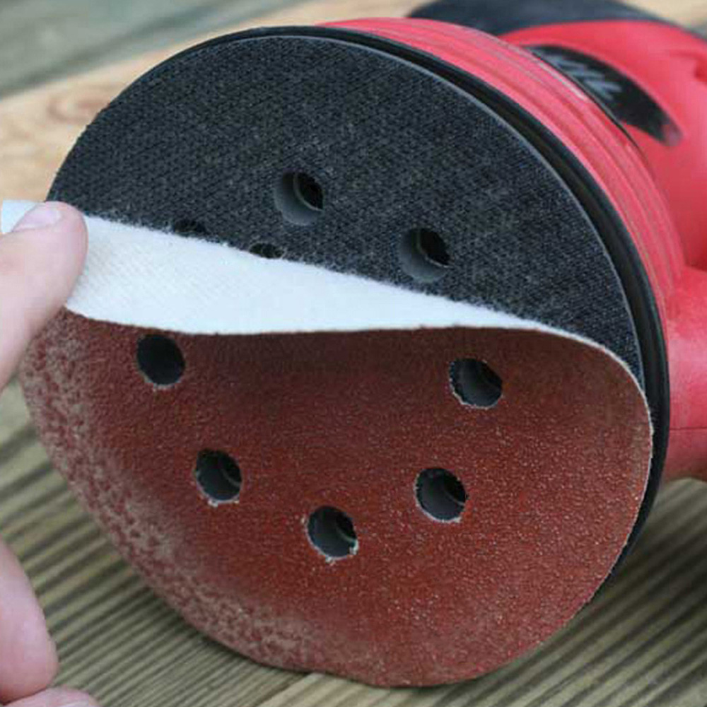 100pcs 125mm Sanding Discs Round Shape Sanding Disc Hook Loop Sanding Paper Quality Sand paper 8 Hole Sandpaper polishing disc