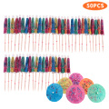 50pcs DIY Mini Umbrella Drinking Straw Table Decor Small Paper Umbrella Fruit Stick Birthday Party Wedding Decoration Supplies