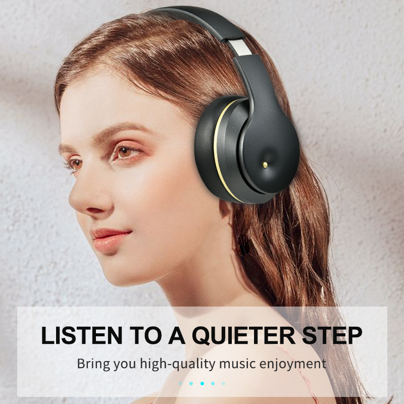 ANC Bluetooth Headphones Active Noise Cancelling Wireless Headset Foldable Hifi Deep Bass Earphones with Microphone for Music