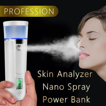 Digital Skin Analyzer Professional Portable Tester Dry Moisture Oil Content Analysis Facial Sprayer Face Nano Steamer Device