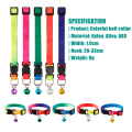 3PCS Adjustable Soft Nylon Dog Collars Pet Collars With Bells Random Colorful Necklace Collar For Little Pet Dogs Cat