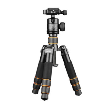 QZSD Q166C Mini Professional Carbon Fiber Camera Tripod Extendable Travel Video Tripod with Ball Head and Quick Release Plate